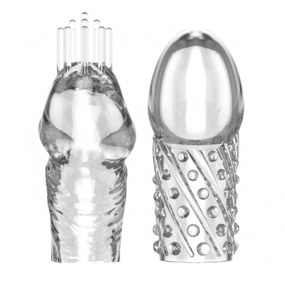 PLEASE ME Delay Glans Sleeve & Cock Rings (Full Set 5 Pieces - Transparent) PLEASE ME Delay Glans Sleeve & Cock Rings (Full Set 5 Pieces - Transparent)